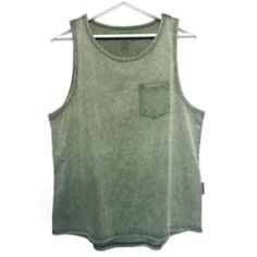 Little Bipsy Acid Wash Tank In Green New Xl Men’s Or Women’s Pit To Pit: 24in Casual Washed Tank Top With Relaxed Fit, Pre-washed Relaxed Fit Summer Tops, Cotton Washed Tops For Loungewear, Cotton Loungewear Tops Washed, Casual Summer Tank Top With Pockets, Acid Wash Cotton Tops With Pockets, Acid Wash Cotton Tops For Everyday, Casual Cotton Tank Top For Everyday, Summer Cotton Tank Top With Pockets