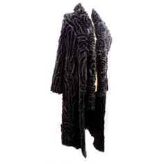 Ooh La La…Beautiful Black Mink and Silk Ribbon Shawl Collar Statement Coat, so amazing, soft and touchable, you'll never want to take it off! Fully lined with 100% silk; semi-fitted, yet flares at just the right point to look amazingly slimming. To top-off this fabulous coat, a matching scarf that doubles as a belt is included. Coat marked: size 36; fits a size Medium. Worn once. Step out in Grand Style and stay warm! A Lot Of Clothes, Long Silk Scarf, Pure Silk Scarf, Fashion Design Inspiration, Fur Shawl, Hand Painted Silk Scarf, Silk Shawl, Hand Painted Silk, Mink Fur