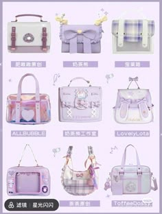 Japon Illustration, Purple Girls, Kawaii Accessories