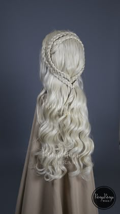 Targaryen Hairstyles, Khalessi Hair, Daenerys Cosplay, Khaleesi Costume, Game Of Thrones Khaleesi, Targaryen Hair, Khaleesi Hair, Braid Game, Braids With Shaved Sides