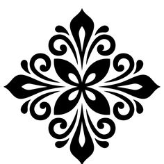 an ornate black and white design on a white background stock photo - 557982