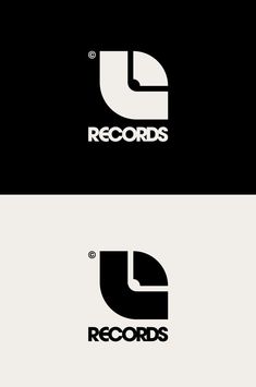 two logos for records, one with the letter d and the other with the letter u