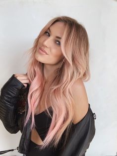 Long Pink Hair, Balayage Blonde, Platinum Blonde Hair, Pastel Hair, Gold Hair, Cool Hair Color