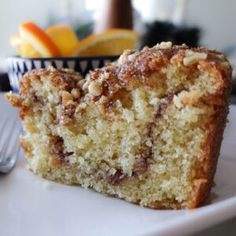 a piece of cake sitting on top of a white plate