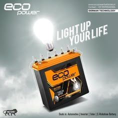 an advertisement for the eco power company