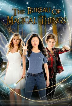 the movie poster for the tv series, the bureau of magic things with two young women