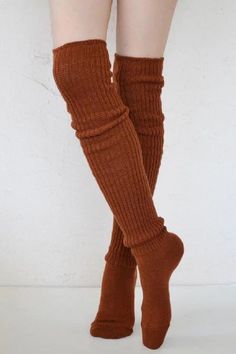 Female leg wearing TABBISOCKS brand Scrunchy Over the Knee Socks Scrunchy Socks, Rain Boot Socks, Hunter Boots Outfit, Boots Socks, Socks Boots, Wool Blend Socks, Nara Japan, Sock Outfits, Cat Socks