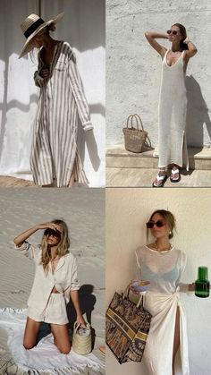 Beach Babe Aesthetic Outfits, Summer Vacation Photo Ideas, Outfit Mare, Cabo Outfits, Beach Outfits Women Vacation, Island Vacation Outfits, Strand Outfit, Beach Looks, Greece Outfit