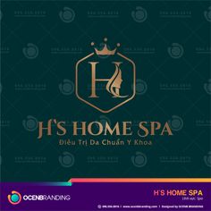 the logo for its home spa