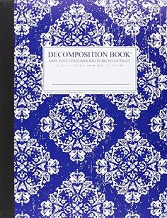 a blue and white book with an ornate design