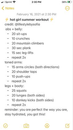 an iphone screenshot showing the workout schedule for women and how to use it on her phone