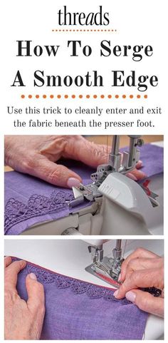 the instructions for how to sew on a sewing machine with text overlays