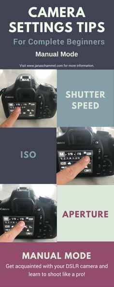 the instruction manual for how to use camera settings