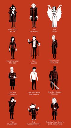 an image of different types of people in the style of dracula, dracula dracula and dracula dracula