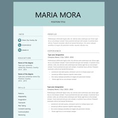 a professional resume template with no work experience on the front and back cover, it is blue