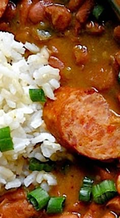 a bowl filled with meat and rice on top of a table