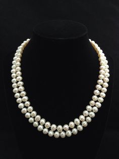 Genuine Pearl Necklace, AA+ Pearl Necklace, Double Strand Pearl Necklace, Multi strand Freshwater Pearl Necklace on Storenvy 1800s Jewelry, Double Strand Pearl Necklace, Strand Of Pearls, Genuine Pearl Necklace, The Bling Ring, Pearl Strands Necklace, Real Pearl Necklace, Pearl Necklace Designs, White Jewelry Box