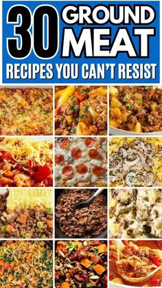 the cover of 30 ground meat recipes you can't resist