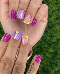 June Nails Ideas 2024 Short, June Gel Nails, June Nails Ideas 2024, Summer Gel Nails, Cute Simple Nails, Subtle Nails, Rainbow Nails, Neon Nails