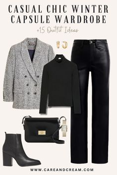 Casual Chic Winter Capsule Wardrobe + 15 Outfit Ideas