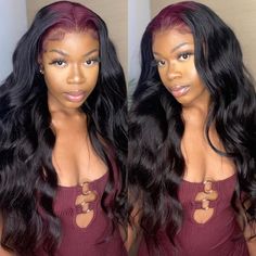 Tiktok Trend Hair-Skunk Stripe Hair 99J Root Human Hair Lace Front Wigs 150% Density Straight Lace Frontal Wigs Pre-Plucked With Baby Hair Wigs Skunk Stripe, Colored Roots, Skunk Stripe Wig, Wine Red Hair Color, Skunk Stripe Hair, Stripe Hair, Red Roots, Skunk Stripe, Frontal Hair