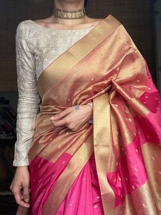 Simple Saree Designs, Simple Kurti Designs, Indian Fashion Saree, Saree Designs Party Wear, Elegant Blouse Designs, Designer Saree Blouse Patterns, Pink Body, Stylish Blouse Design, Everyday Fashion Outfits