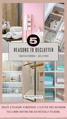 the five steps to declutter your bathroom