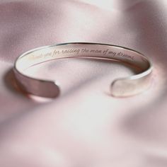 Looking for  gift for mother, father, wife, husband, sister, friend, boyfriend, bridesmaid?  Custom bracelet with your one of kind quote or saying would be the best choice. - Made of Sterling Silver 925 - engraved by machine, shaped by hand - Text, symbols, handwriting or coordinates outside and inside the cuff (secret message)   - Approximately 8 mm wide  - A minimal, elegant design  - Looks great individually - or stacked together with other bracelet At checkout, in the "Notes" section, add wh You Are My Person, Secret Messages, Make Photo, Soul Sisters, Engraved Bracelet, Choose Happy, Custom Bracelets, Celebration Of Life, Mother Gifts