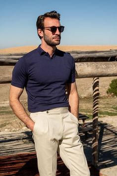 Men's summer outfits with polo 23 ideas: Boost your style with timeless elegance - mens-club.online Italian Mens Fashion, Polo Shirt Outfits, Italy Outfits, Italian Men, Mens Fashion Classy, Men Fashion Casual Outfits, Summer Outfits Men, Gentleman Style, Mens Casual Outfits