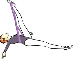 a woman doing an aerial yoga pose