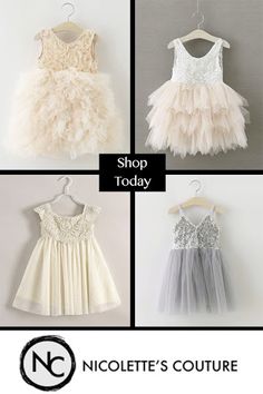 Stunning Couture Style Special Occasion Dresses. Your little princess will be the most fashionable girl at the wedding. Our chic styles are perfect for flower girls, weddings, photoshoots, princess parties, holiday, christenings and birthdays.