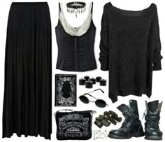 ♥♥♥ Strega Fashion, Witch Fashion, Witchy Fashion, Witch Outfit, Gothic Outfits, Coven, Dark Fashion