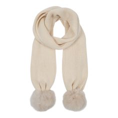 Natures Collection Funda Wool and Acrylic Scarf is a wonderful accessory! This soft scarf with fox pom pom will keep you warm this season. Shop now and enjoy free domestic shipping with your qualifying order. Imported Wool and Acrylic Scarf Wool, Cooling Scarf, Fur Accessories, Soft Scarf, Nature Collection, Fur Pom Pom, Wool Scarf, Fox Fur, Leather Gloves