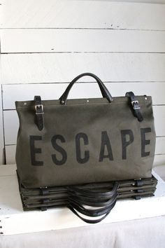 Escape Bag, Utility Bag, Eco Bag, Overnight Bag, Bagpack, Metal Hardware, Canvas Leather, Weekender Bag, Missoni