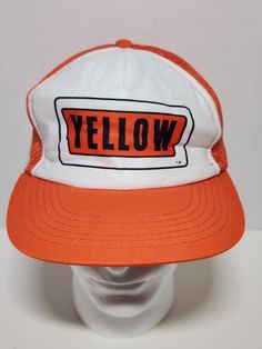 Vintage 80s Retro YELLOW Trucking Mesh Foam Trucker Hat Cap Punk Indie OSFA | eBay Retro 5-panel Baseball Cap For Spring, Retro Spring 5-panel Baseball Cap, Retro Streetwear Baseball Cap, Retro Spring Hats For Streetwear, Retro Streetwear Hats For Spring, Retro Spring Streetwear Hats, 90s Summer Cap, 90s Style Summer Cap, Vintage Baseball Cap For Summer Streetwear