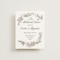 Forget Me Nots Rehearsal Dinner Cards by Jenna Holcomb | Minted