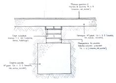 an architectural drawing shows the details of a wall