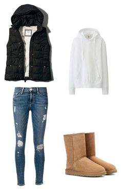 Puffer Vest Outfit, Ugg Boots Outfit, Vest Outfit, Uggs Outfit, Boating Outfit, Cute Winter Outfits, Vest Outfits, Puffer Vest, Boots Outfit