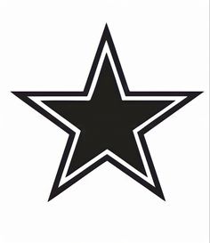 a black and white star on a white background