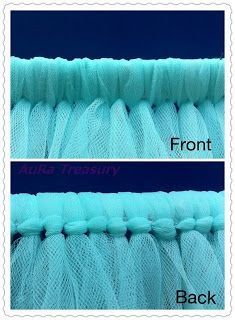 two pictures showing the different layers of fabric