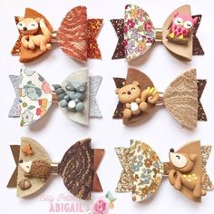 Animal Bows, Stacked Hair Bow, Hair Bow Holder, Baby Bow Headband