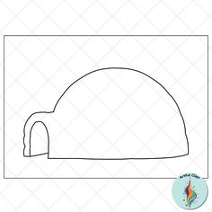 the outline of a helmet for a child's play tent, which is made out of