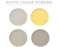 four different shades of paint on a white background with the words, paint color scheme