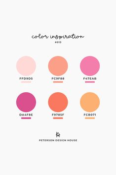 the color guide for an upcoming fashion line