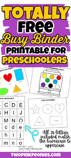 the free printable worksheet for preschoolers to learn how to use it