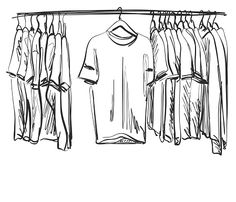 clothes hanging on a clothes line with one shirt and two pants royalty - art illustration