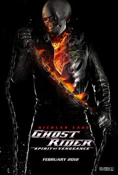 a poster for the upcoming movie ghost rider