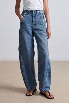 Apiece Apart Meridian Jean - Austin Wash Apiece Apart, Los Angeles Usa, Vintage Indigo, Vintage Jeans, Dress First, Skirt Top, High Waist Jeans, Knit Dress, Shift Dress