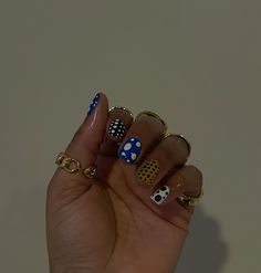 Hard Gel Nails, Natural Nail Designs, Hard Nails, Colored Acrylic Nails, Minimal Nails, Studded Nails, Nail Art Inspo, Short Square Acrylic Nails, Unique Acrylic Nails