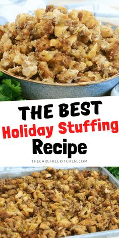 the best holiday stuffing recipe with text overlay